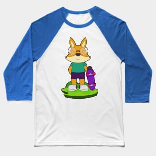 Fox Skater Skateboard Baseball T-Shirt